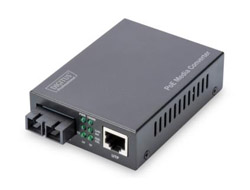 DIGITUS Konverter Gigabit PoE   Singlem.Media RJ45/SC SM PSE tīkla iekārta