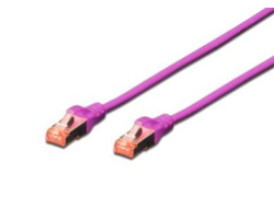 DIGITUS Professional - Patch- Cable - RJ- 45 (M) - RJ- 45 (M) - 2,0m - SFTP - CAT 6 - smooth, halogen free - violet (DK- 1644- 020/VI) datortīklu aksesuārs