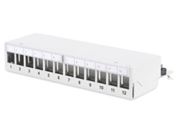 DIGITUS Patchpanel 1HE 12-Port   Modular Desktop      grau