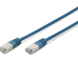 DIGITUS SF / UTP patch cable, Cat. 5e, 0.5 m, blue (DK-1531-005 / B) datortīklu aksesuārs