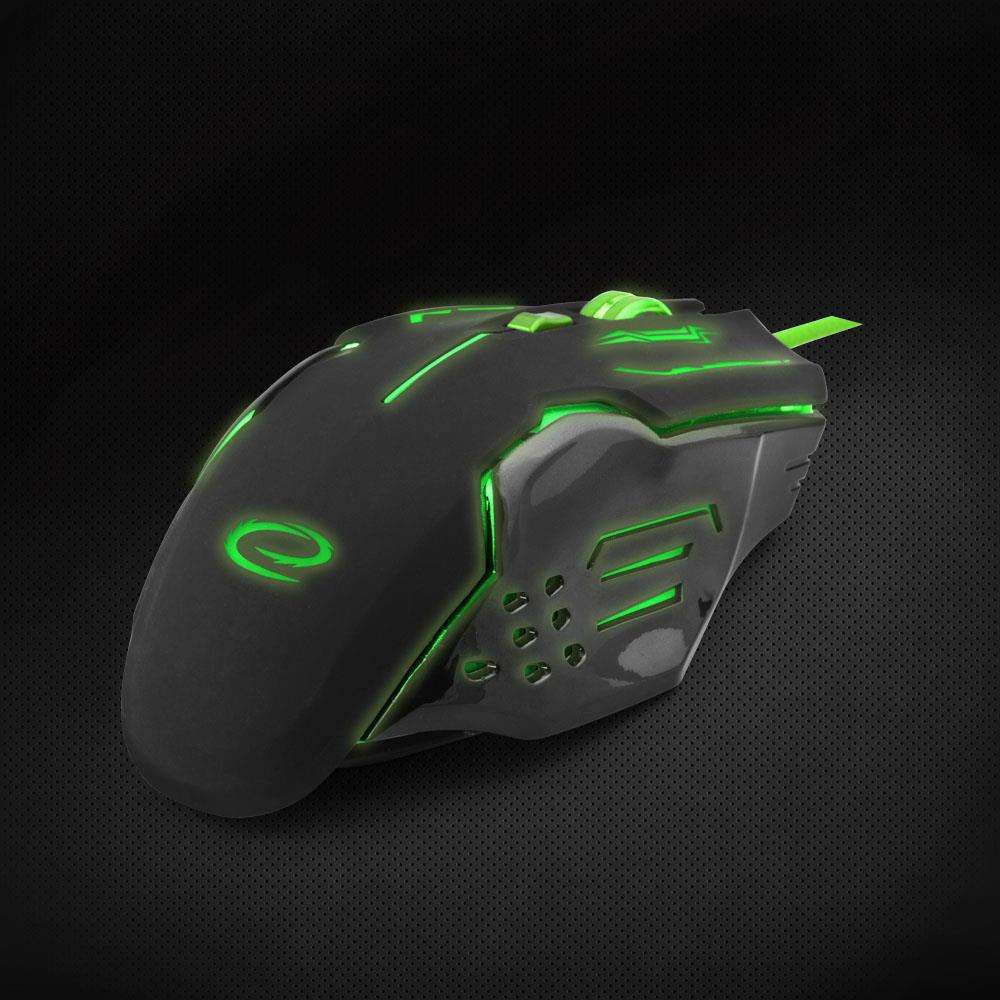 Esperanza ESPERANZA WIRED MOUSE FOR GAMERS 6D OPT. USB MX403 APACHE GREEN 5901299925478 Datora pele