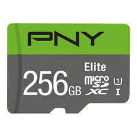 PNY Elite microSDXC UHSI U1 A1 V10 CL10 256GB inkl. SD Adapter USB Flash atmiņa