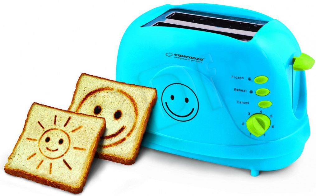 Esperanza EKT003B toaster SMILEY 3 IN 1 - BLUE Tosteris