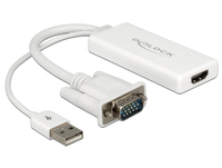 VGA Adapter Delock D-Sub15 + USB -> HDMI St/St/Bu