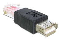 Adapter USB Delock USB na RJ45 (F/M) Black (65234) adapteris