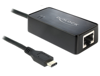 DeLOCK USB3.1 LAN-Adapter USB C -/ RJ45 St/Bu GB-LAN tīkla karte