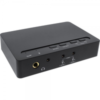 Karta dzwiekowa InLine InLine SoundBox 7.1 USB 48KHz / 16-bit - karta muzyczna z dzwiekiem przestrzennym - 66670B skaņas karte