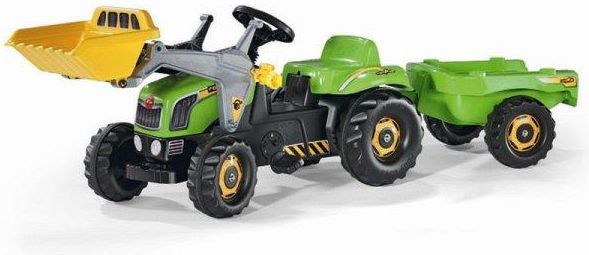 Rolly Toys Traktor Rolly zielony z lyzka i przyczepa 023134 (5023134) 5023134 (4006485023134)