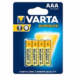Baterijas Varta AAA SuperLife Zinc Carbon 4 Pack 4008496676187 Baterija