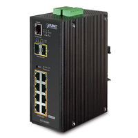 IP30 L2/L4 SNMP Manageable 8-Port Gigabit POE(Af) Switch + 2-Port Gigabit SFP Industrial Switch (-40 to 75 C) komutators