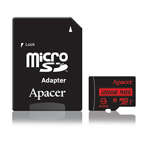 Apacer microSDXC 128 GB - Class 10, UHS-I, R85 atmiņas karte