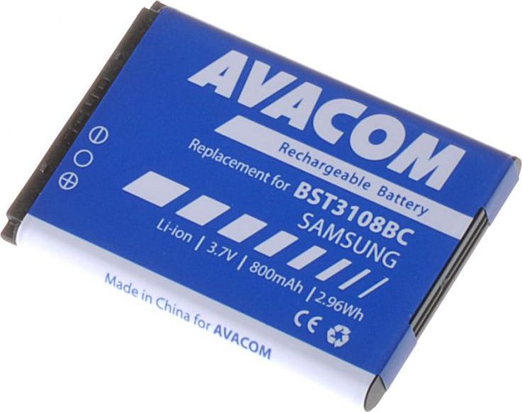 AVACOM BATTERY FOR MOBILE PHONE SAMSUNG X200, E250 LI-ION 3,7V 800MAH (REPLACEMENT AB463446BU) aksesuārs mobilajiem telefoniem