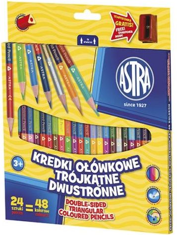 Astra Kredki olowkowe dwustronne trojkatne 24 = 48 kolorow WIKR-1003480 (5901137091181)