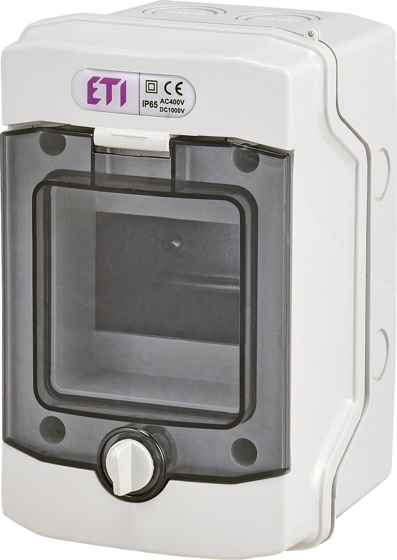 Eti-Polam Modular distribution board 1x4 surface-mounted transparent IP65 ECH-4G DIDO (001101060)