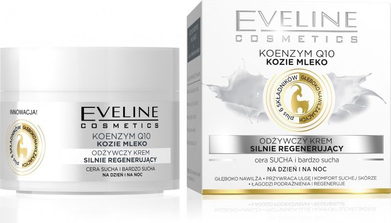 Eveline Koenzym Q10 kozie mleko odzywczy krem silnie regenerujacy na dzien i na noc 50ml IK1710 (5901761912265) kosmētika ķermenim