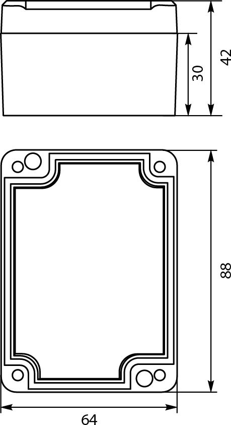 Elektro-Plast STRONG Puszka hermetyczna n/t 88x64x42mm IP67 PHP-56 szary (62.56) 62.56 (5901769016477)