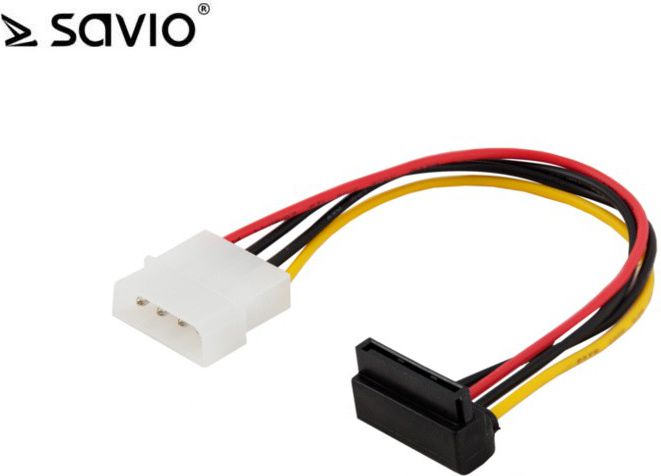 Elmak Barošanas kabelis Molex 4pin - katowy SATA 15pin (SAVIO AK-11) kabelis datoram