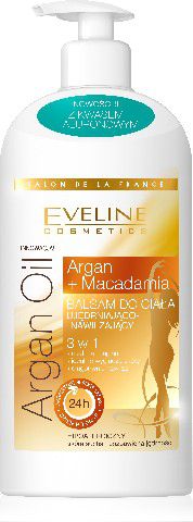 Eveline Eveline Salon De La France Balsam do ciala ujedrniajaco-nawilzajacy 3w1 Argan Oil & Macadamia 350ml 089564 (5907609399564) kosmētika ķermenim