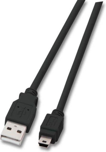 EFB USB2.0 Kabel A-Mini B (5polig),St.-St.,1,8m,sw,Classic USB kabelis