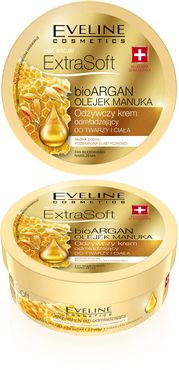 Eveline Extra Soft bio Argan i Olejek Manuka Odzywczy krem odmladzajacy do twarzy i ciala 175ml 085360 (5901761965360) kosmētika ķermenim