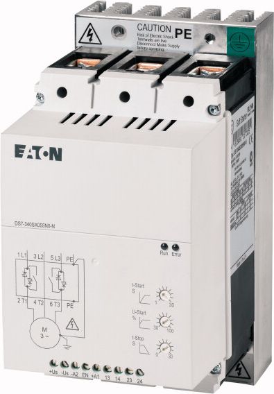 Eaton Softstart 3-fazowy 400VAC 41A 22kW/400V Uc 24V AC/DC DS7-340SX041N0-N 134916 (134916) 134916 (4015081317318) auto akumulatoru lādētājs