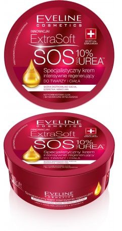 Eveline Extra Soft SOS 10% Urea Krem intensywnie regenerujacy do twarzy i ciala 175ml 085346 (5901761965346) kosmētika ķermenim