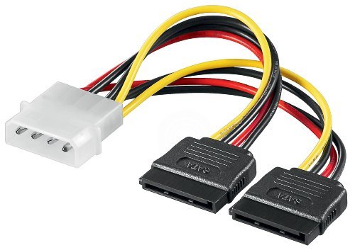 Sharkoon adapter 2x SATA Power-Molex kabelis datoram