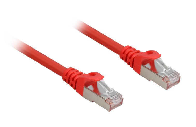 Sharkoon network cable RJ45 CAT.6a SFTP LSOH red 0,50m - HalogenFree kabelis, vads