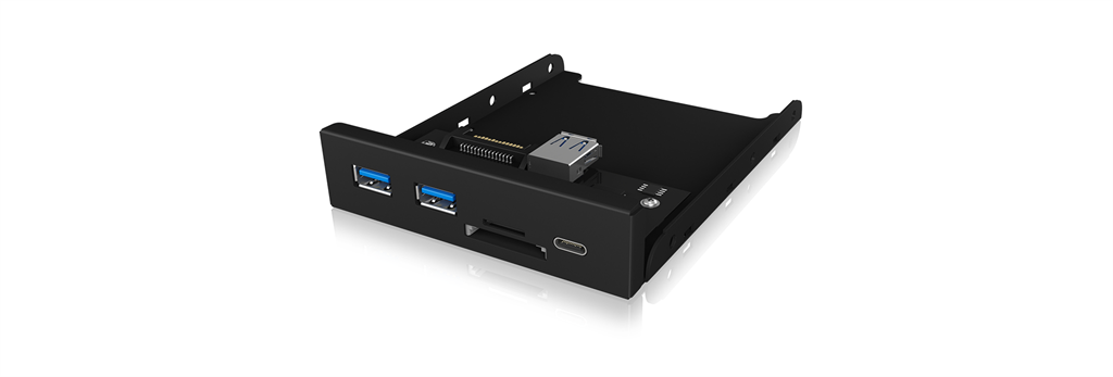 IcyBox 3x Port USB 3.0 Hub (2x USB 3.0, 1x USB Type-C), miniSD/SD card reader USB centrmezgli