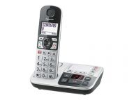 Panasonic KX-TGE520 - Cordless Phone - Answering Machine with Caller ID - DECT \ GAP - Black, Silver (KX-TGE520GS) telefons