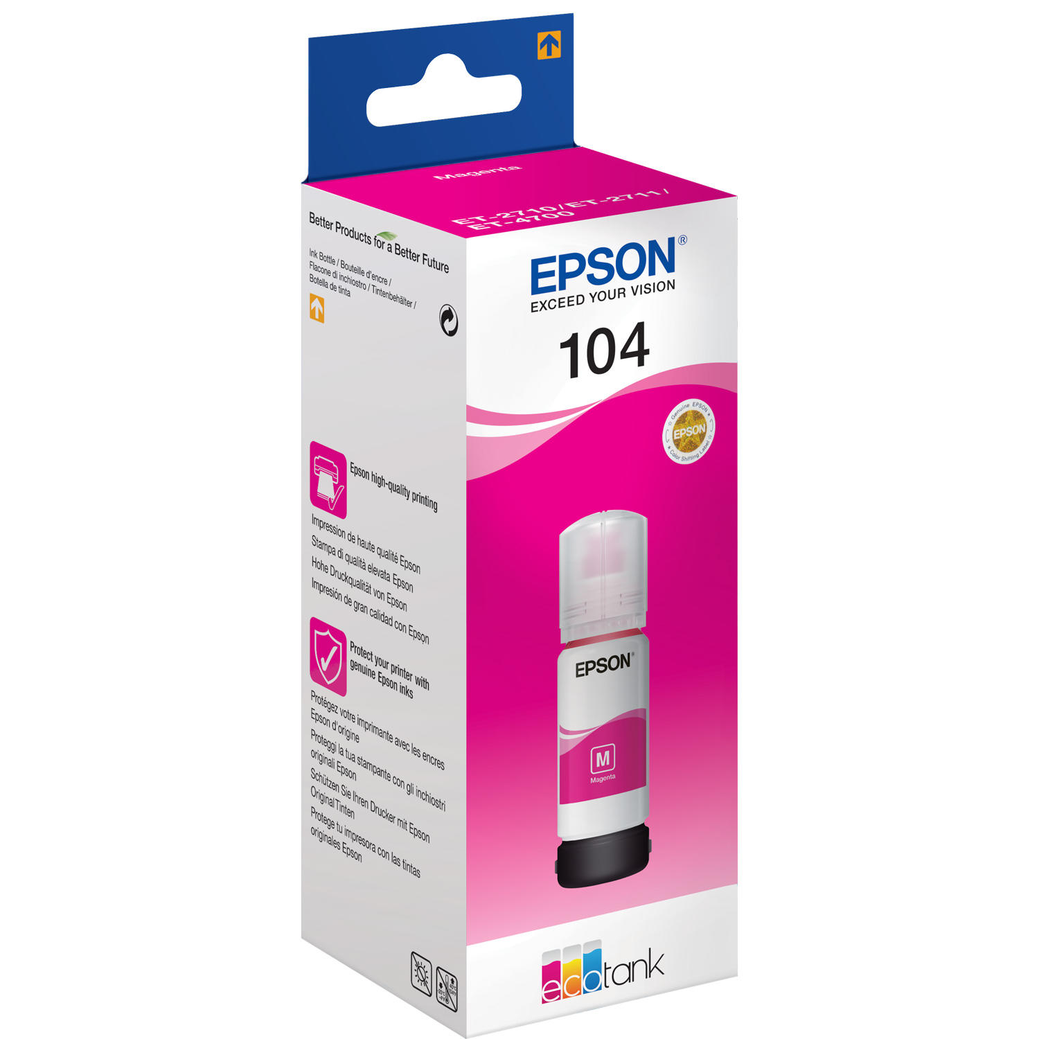 Epson EcoTank magenta T 104 65 ml               T 00P3 kārtridžs