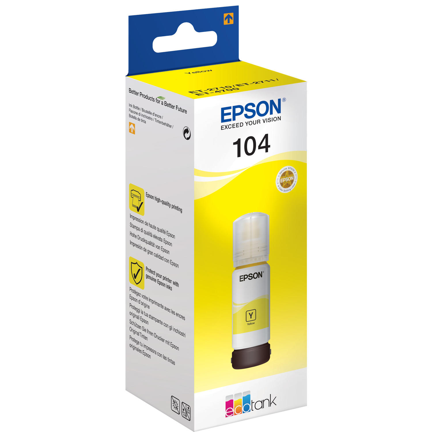 Epson EcoTank yellow T 104 65 ml               T 00P4 kārtridžs