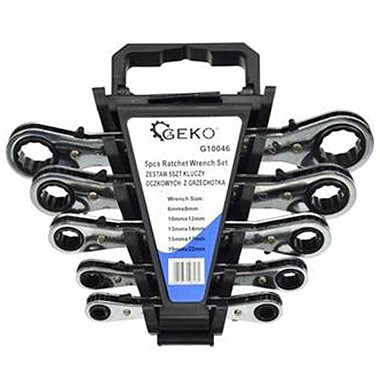 Geko Kombinēto atslēgu ar rev. mehān. kompl. 6-22mm (5gab.)