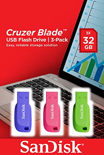 Pendrive SanDisk Cruzer Blade 3-PACK - 32GB (SDCZ50C-032G-B46T) USB Flash atmiņa