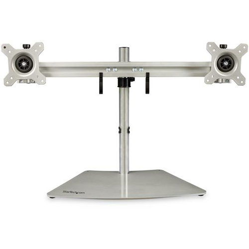 STARTECH DUAL-MONITOR STAND - HORIZONTAL FOR UP TO 24IN MONITORS - SILVER