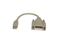 Mcab USB 2.0 GAME Port Adapter (USB-A/M - D-Sub DA-15/F) 0.2m Gray (7200448) USB kabelis