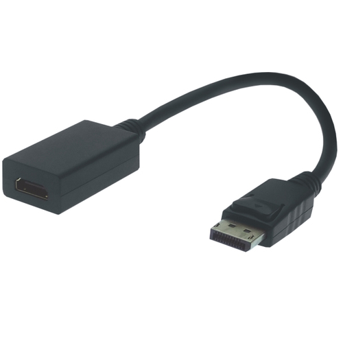 M-CAB DP TO HDMI CABLE 0.2M BLACK M/F 1080P/60HZ FULL HD 2200030 (4260517934748) kabelis video, audio