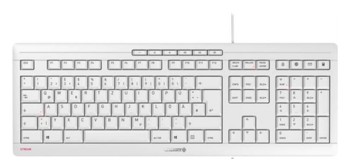 CHERRY STREAM KEYBOARD grau, Layout Deutschland klaviatūra