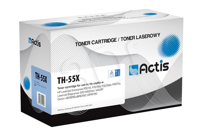 Actis TH-55X toner (replacement for HP 55X CE255X, Canon CRG-724H; Standard; 12500 pages; black) toneris