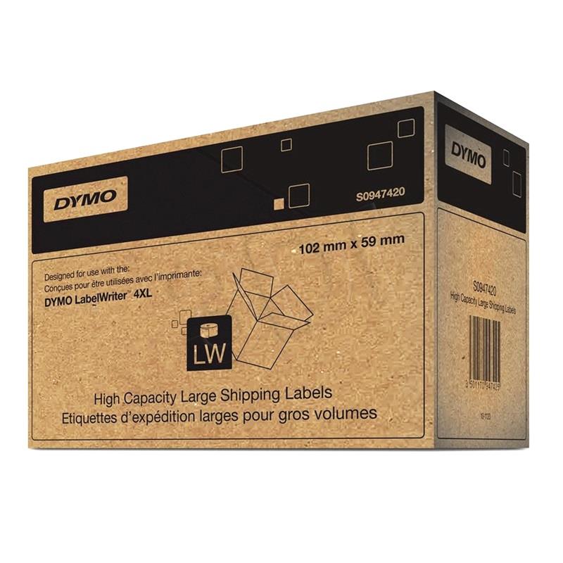 DYMO S0947420 High Capacity Shipping Labels Large, 102mm x 59mm biroja tehnikas aksesuāri