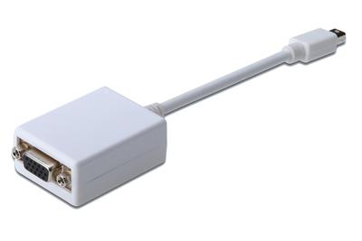 Cable Mini Displayport 1080p 60Hz FHD Type mDP/VGA M/F white 0,15m kabelis, vads