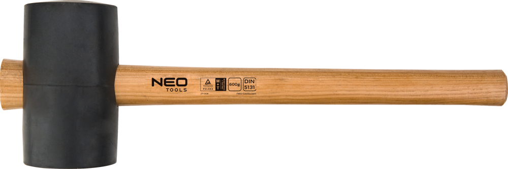 Neo Mlotek gumowy raczka drewniana 680g 380mm (25-053) 25-053 (5907558409499)