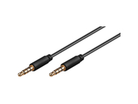 MicroConnect 3.5mm 4-pin 3m M-M Black Audio Cable,  5711783170563 kabelis, vads