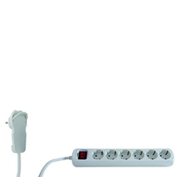 REV Multiple Socket  Smart 6-fold 2m white kabelis, vads