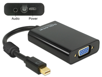 DeLOCK 65598 mini DispayPort 1.1 VGA, 3.5mm, Micro USB B black Kabelschnitt... USB kabelis