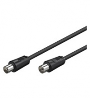 goobay RF-Plug - RF-Buchse, Cable black, 2,5 Meter kabelis, vads