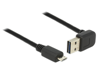 DELOCK Easy-USB-Kabel 2.0 A(gewink. oben/unten)->MicroB 0,5m USB kabelis