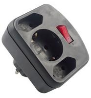 REV Adapter surge protection black, 3-gap, switch kabelis, vads