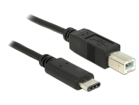 DeLOCK 0.5m, USB2.0-C/USB2.0-B 0.5m USB B USB C black USB Kabel (83328) USB kabelis