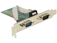 Delock PCI Express Card > 2 x Serial RS-232 - serial adapter - PCIe 2.0 - RS-232 x 2 karte